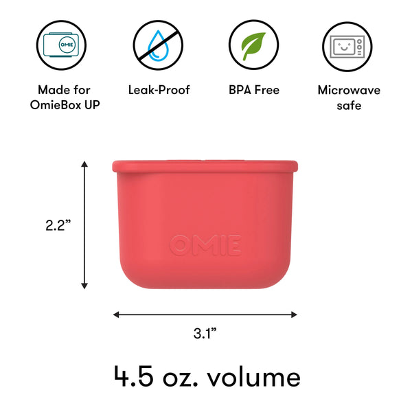 Dvě vzduchotěsné nádoby pro lunchbox OmieBox UP Dip – Pink Teal