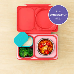 Dvě vzduchotěsné nádoby pro lunchbox OmieBox UP Dip – Pink Teal