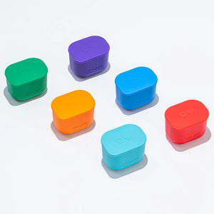 Dvě vzduchotěsné nádoby pro lunchbox OmieBox UP Dip – Pink Teal