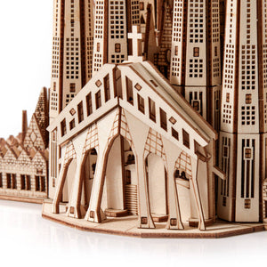 Dřevěné puzzle 3D model – Sagrada Familia