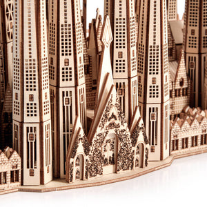 Dřevěné puzzle 3D model – Sagrada Familia