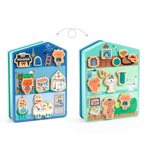 Magnetisches Puzzle – Katzenhaus - Tublu.de