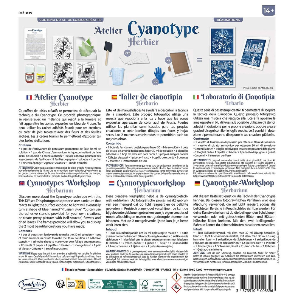 Herbarium v technice cyanotypie