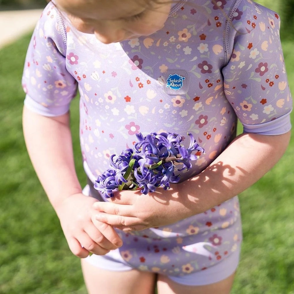 Neoprenová kombinéza + pleny na plavání Happy Nappy 2v1 – 6–14 měsíců (L) Spring Flower