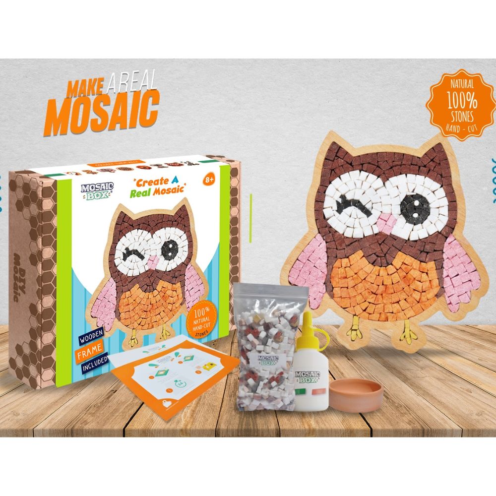 Kreativní mozaiková sada MOSAICBOX Sova 12