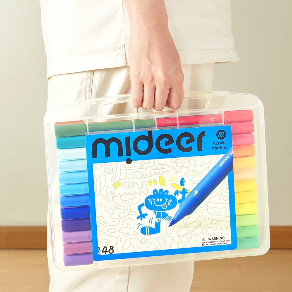 Acrylmarker im Koffer mit sehr weicher Spitze – 48 Farben - Tublu.de