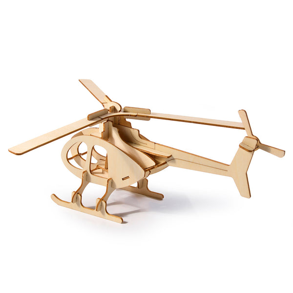 Dřevěné puzzle 3D model – Vrtulník