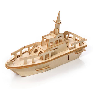 Dřevěné puzzle 3D model – Jachta