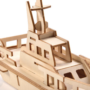 Dřevěné puzzle 3D model – Jachta