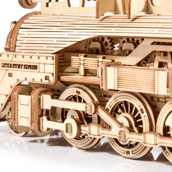 Dřevěné puzzle 3D model – Lokomotiva