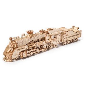 Dřevěné puzzle 3D model – Lokomotiva