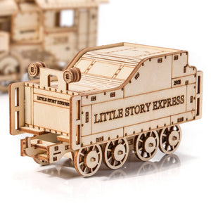 Dřevěné puzzle 3D model – Lokomotiva