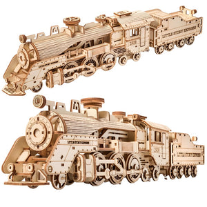 Dřevěné puzzle 3D model – Lokomotiva