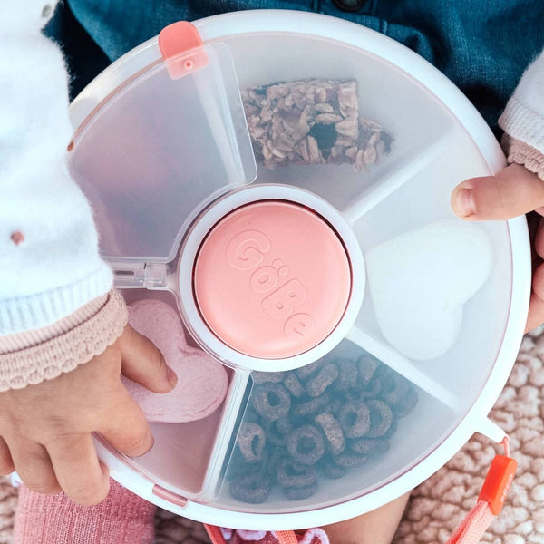 Svačinový box Snack Spinner – Coral Pink
