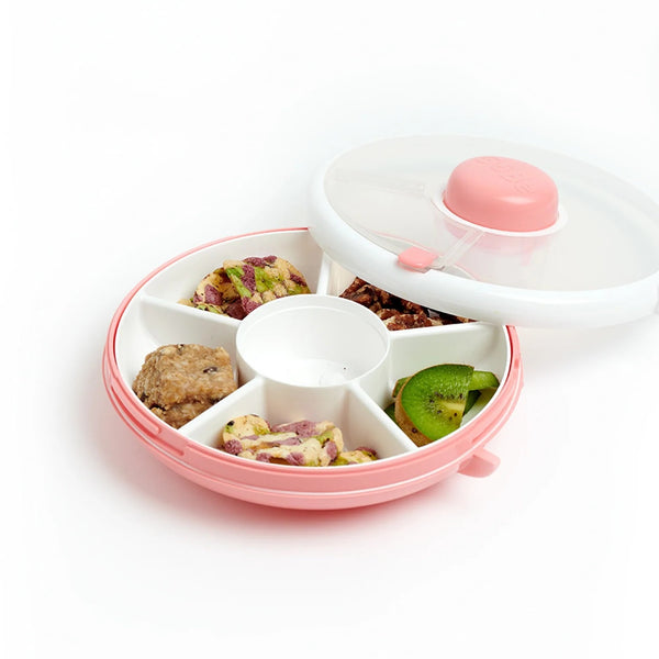 Svačinový box Snack Spinner – Coral Pink