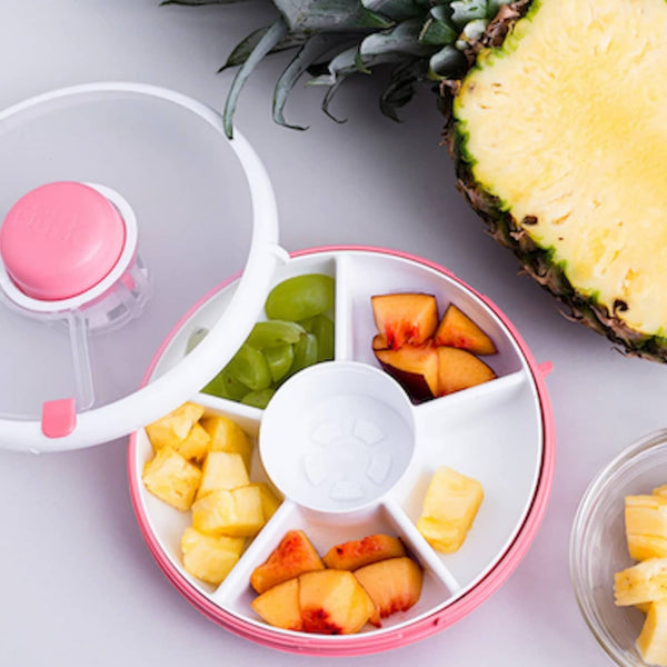 Svačinový box Snack Spinner – Coral Pink