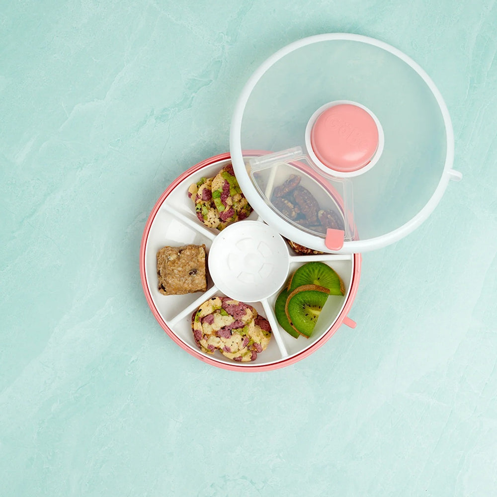 Svačinový box Snack Spinner – Coral Pink