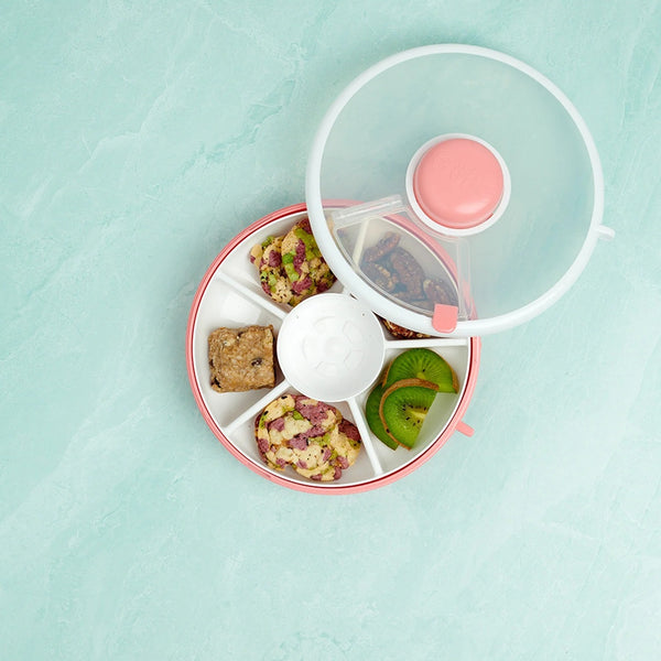 Svačinový box Snack Spinner – Coral Pink