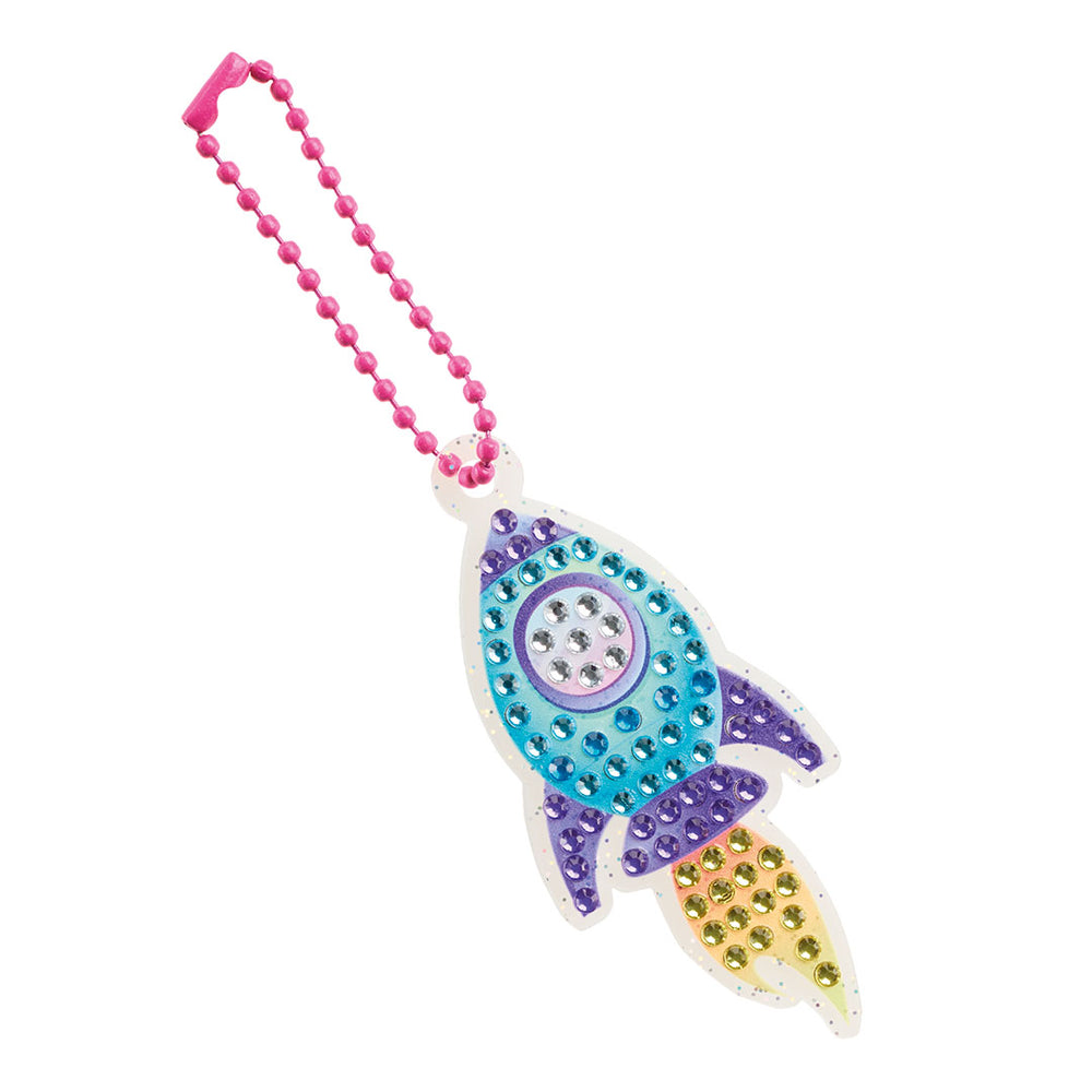 Set zum Basteln von Diamant-Schlüsselanhängern DIY – Rakete - Tublu.de