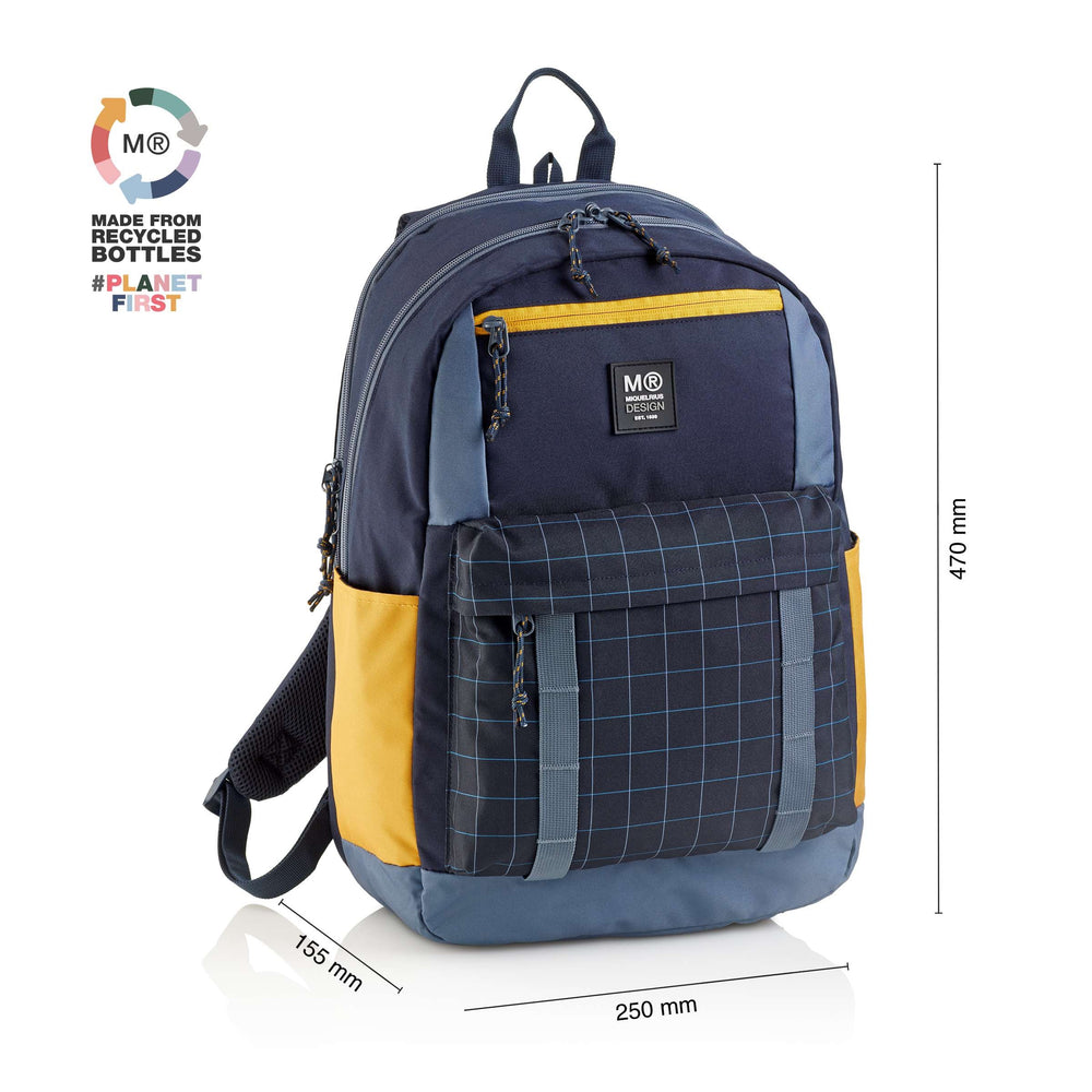 Tříkomorový školní batoh Amsterdam – Rider Black 28 l