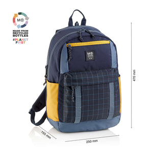 Tříkomorový školní batoh Amsterdam – Rider Black 28 l