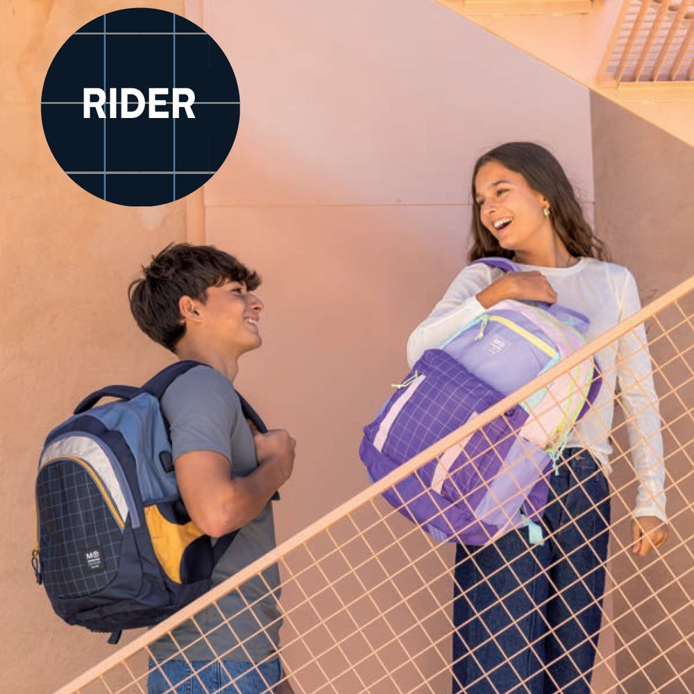 Tříkomorový školní batoh Amsterdam – Rider Violet 28 l