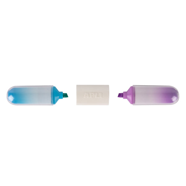 Doppelseitige Textmarker, 6 Farben – 3 Stück - Tublu.de