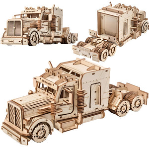 Dřevěné puzzle 3D model – Nákladní auto