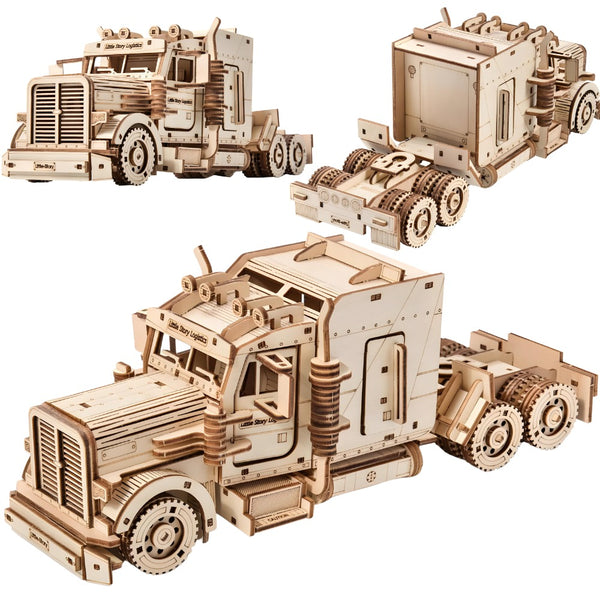 Dřevěné puzzle 3D model – Nákladní auto