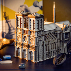 Dřevěné puzzle 3D model – Notre-Dame