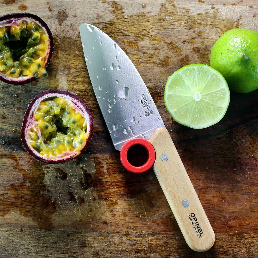 Dětský nůž s ochranou prstů Le Petit Chef Červený – 2dílný