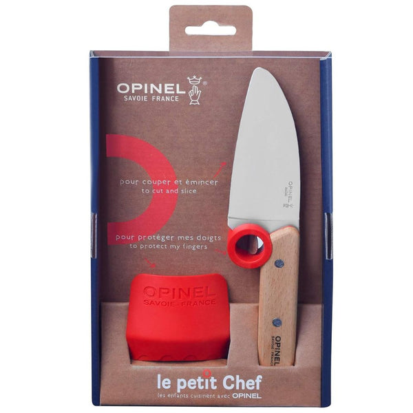 Dětský nůž s ochranou prstů Le Petit Chef Červený – 2dílný