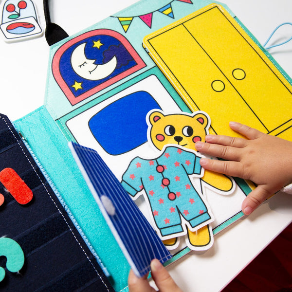 Měkká Montessori aktivní kniha – Můj den