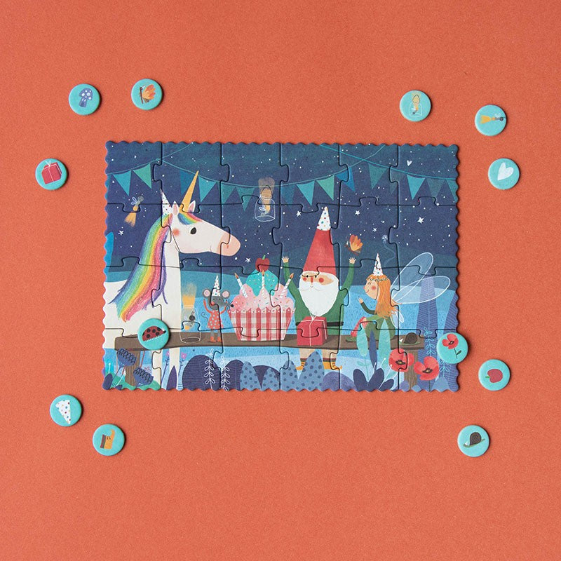 Taschenpuzzle mit Beobachtungsspiel – Einhorn 24 Teile - Tublu.de