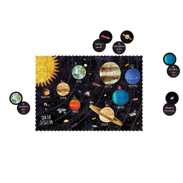 Taschenpuzzle mit Beobachtungsspiel – Planeten, 50 Teile - Tublu.de