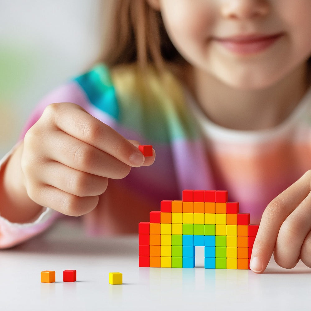 Magnetické kostky Rainbow