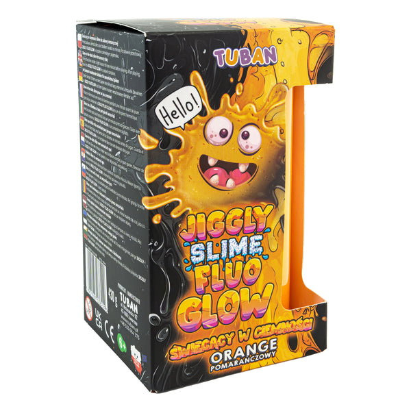 Sada JIGGLY SLIME FLUO GLOW – oranžový 430 g