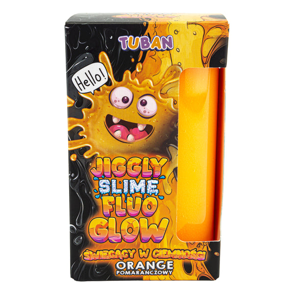 Sada JIGGLY SLIME FLUO GLOW – oranžový 430 g