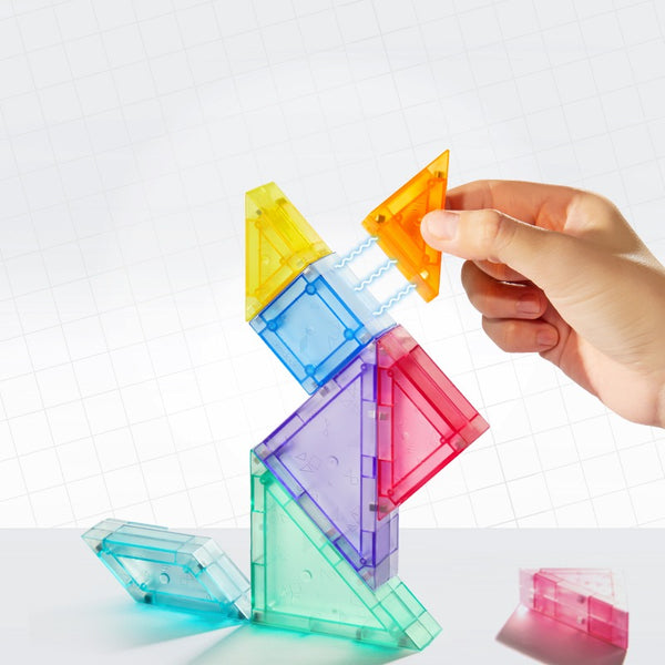 Magnetische Bausteine – Tangram 3D mit Sanduhr 7 Teile - Tublu.de