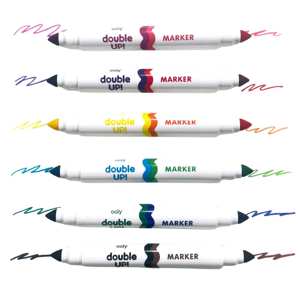 Oboustranné fixy – Double Up, sada 6 ks