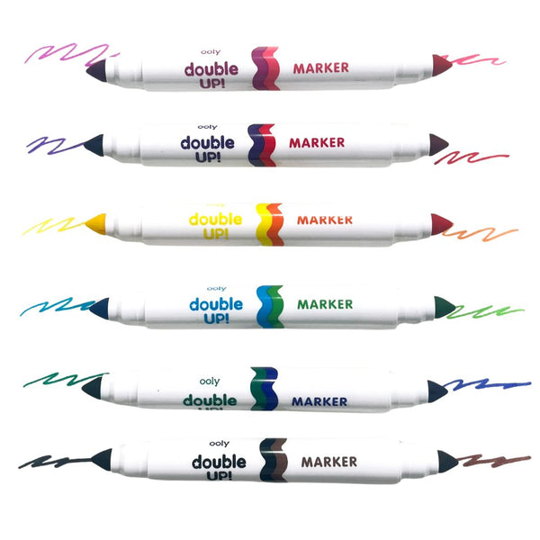 Oboustranné fixy – Double Up, sada 6 ks