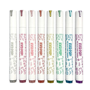 Metalické akrylové popisovače – syté barvy – Vivid Pop, sada 8 ks
