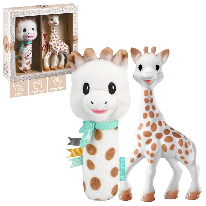 Geschenkset Sophie la girafe mit Plüschrassel - Tublu.de