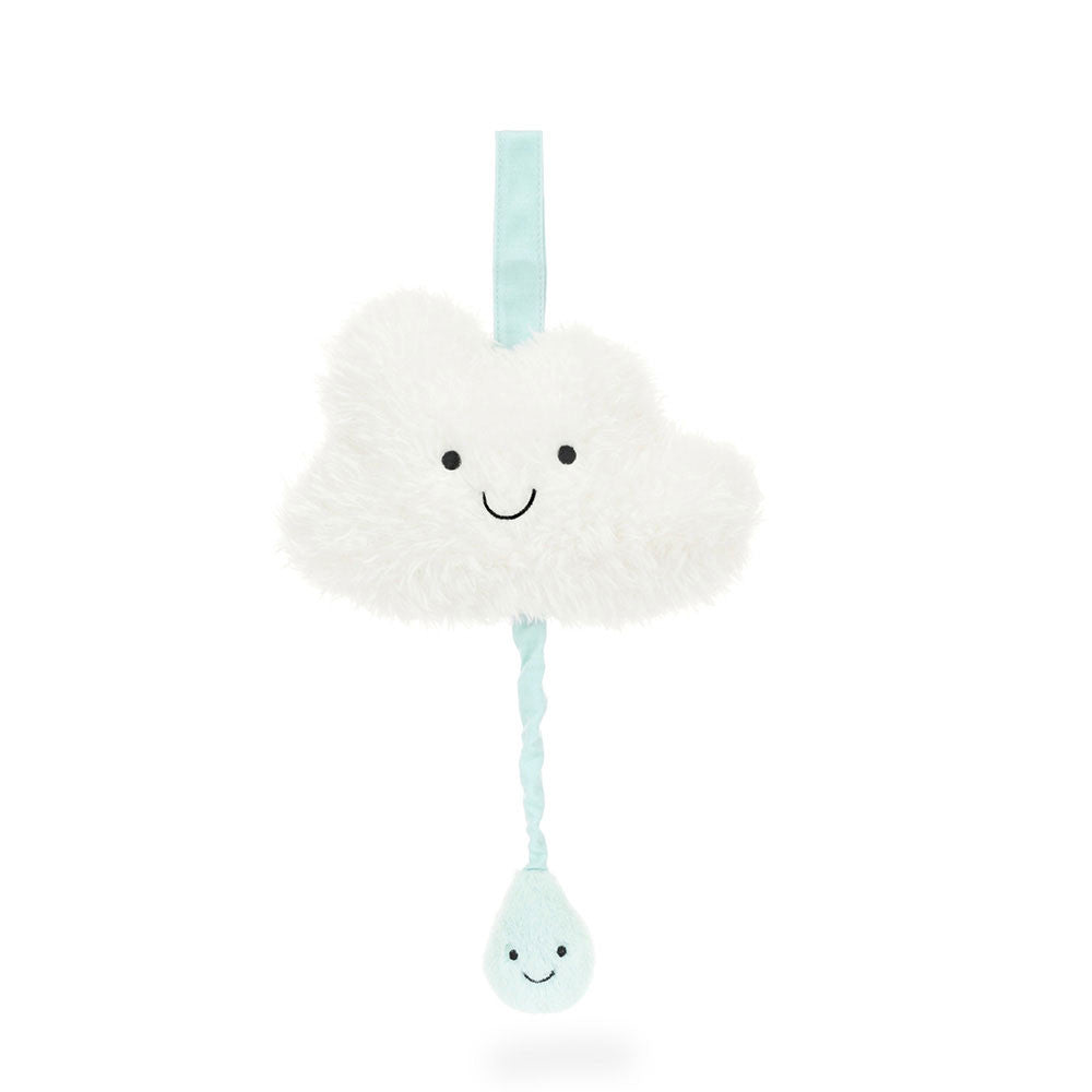 Jellycat Spieluhr - Cremige Wolke 27 cm mit weichem Plüsch und lächelndem Gesicht