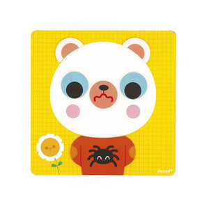 Magnetické puzzle – emoce medvěd