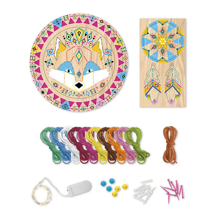 Kreativní sada 3D String Art – Svítící lapač snů 8+