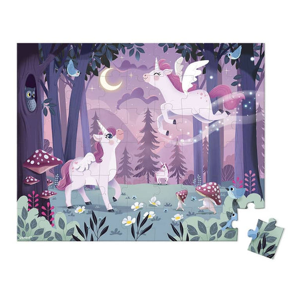 Puzzle v kufříku Made in France – Jednorožci 54 dílků 5+