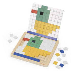 Dřevěné puzzle Mosaik Pixel – symetrie a kódování 4v1 5+