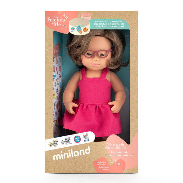 Panenka holčička My Friends & Me – Evropanka DS s brýlemi 38 cm