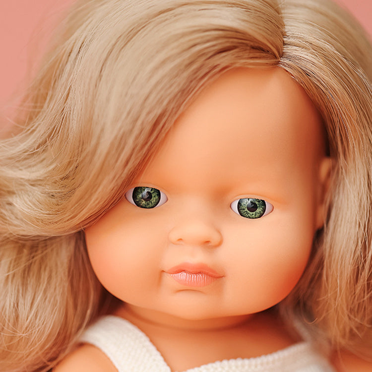 Panenka holčička miminko My Friends & Me – Evropanka tmavě blond 38 cm